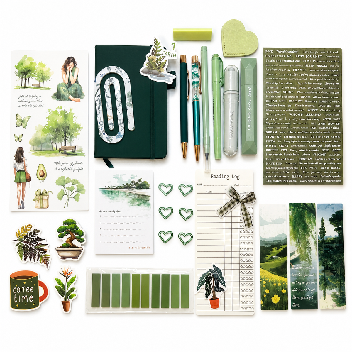 🦚 Dark Green Bookish Bundle