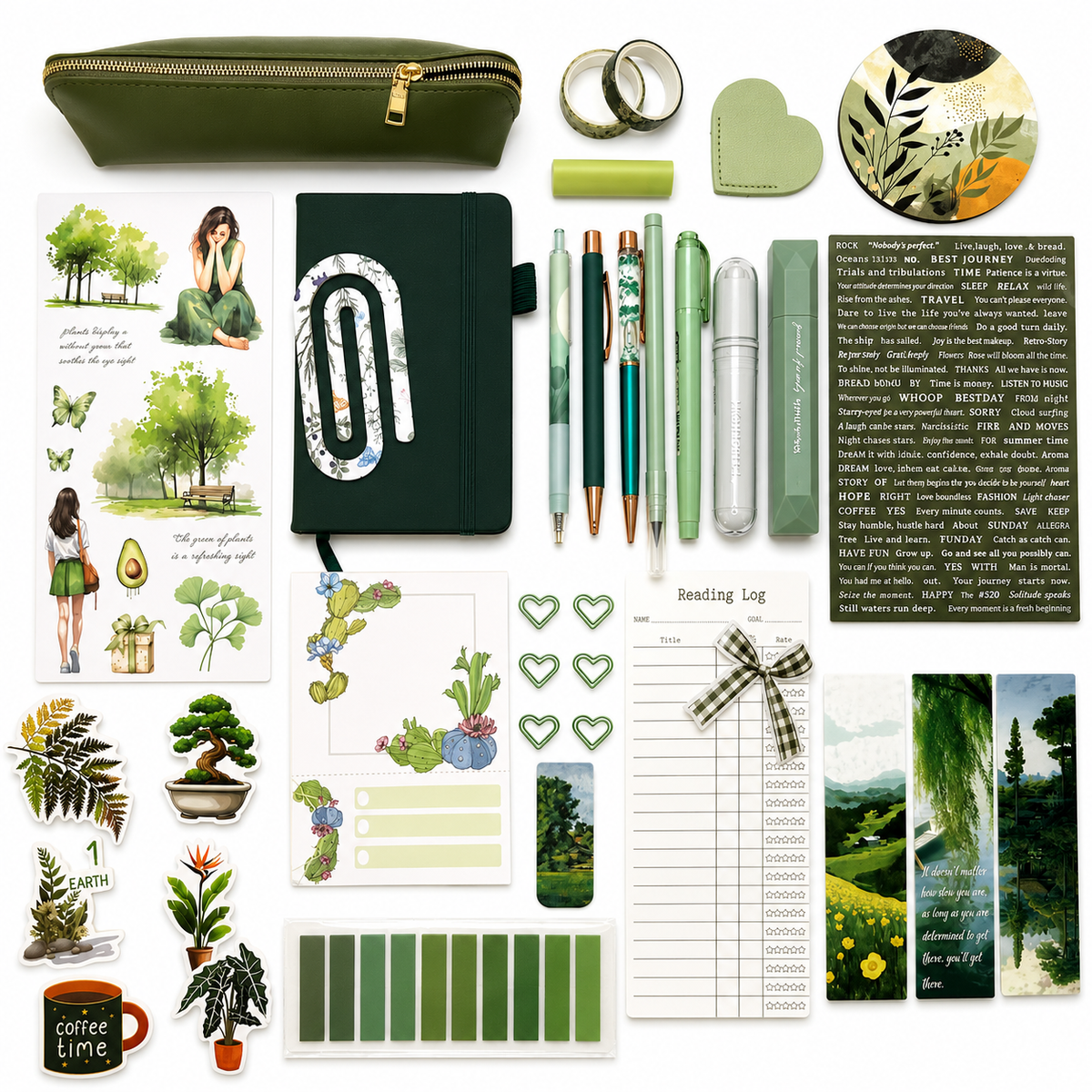 🦚 Dark Green Bookish Bundle